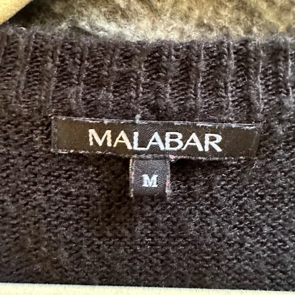 Malabar Black Sweater with Knited Tiger design size M - Picture 3 of 7